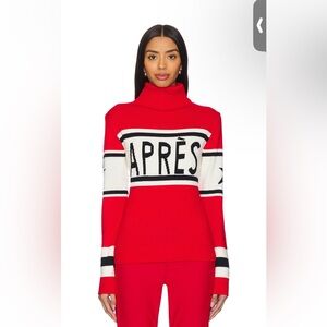 Antonio Melani - Red Turtleneck Sweater with Apres Design